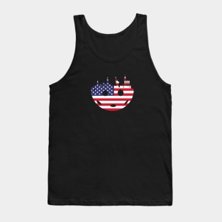 Vintage New York Pickleball heart with pickleball usa flag Tank Top